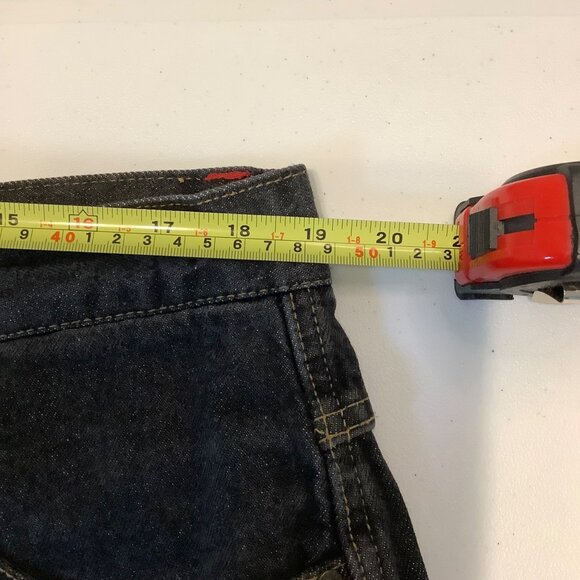 FUBU Limited Edition Men’s Jeans Black Denim Flags 38x34 Streetwear - Picture 4 of 13